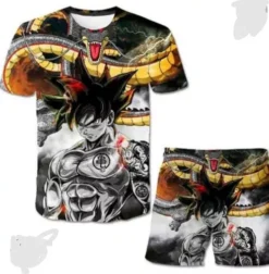 Playera Y Short Sublimado De Dragon Ball Para Niños