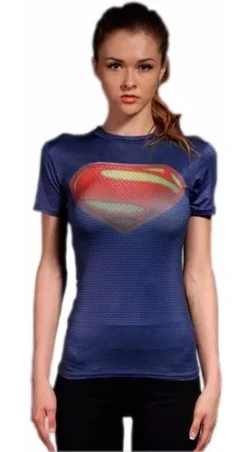Playera Deportiva Superman Gym - Coolmax Compression Stretch
