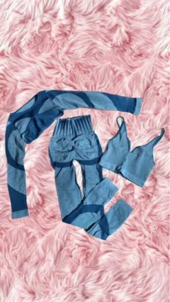 Conjunto Deportivo Azul Scrunch Legging -Promos Tops Deportivos Magasin D NQ NP 644892 MLM53928367217 022023 O