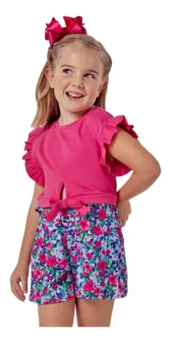 Conjunto De Niña Short+blusa Mod.3289 Marca Mayoral®