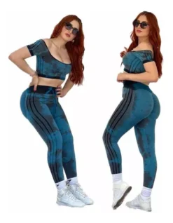 Conjunto Deportivo Azul Con Negro