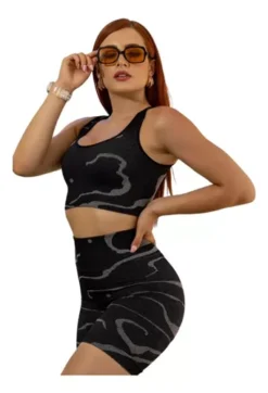 Conjunto Deportivo De Short Levanta Glúteo Mas Top -Promos Tops Deportivos Magasin D NQ NP 659499 MLM70281113650 072023 O