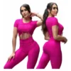 Conjunto Deportivo Color Rosa Con Textura