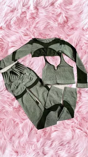 Conjunto Deportivo Verde Scrunch Legging 3 Conjunto Deportivo Verde Scrunch Legging – Image 3