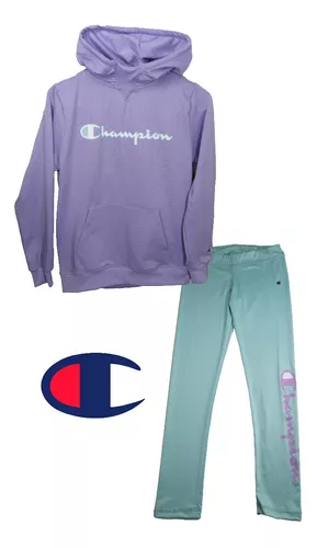 Pants Para Niña, Conjunto Marca Champion, Lila/aqua 1 Pants Para Niña, Conjunto Marca Champion, Lila/aqua