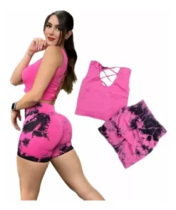 Conjunto Deportivo Short Push Up Y Top Color Rosa 5 Conjunto Deportivo Short Push Up Y Top Color Rosa -Promos Tops Deportivos Magasin D NQ NP 730831 MLM54891376044 042023 O