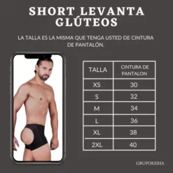 Short De Hombre Levanta Gluteos, En Segundos!!!! Marca Kisha -Promos Tops Deportivos Magasin D NQ NP 733820 MLM50319172430 062022 O