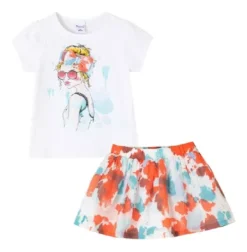 Conjunto Para Niña Falda Y Blusa Marca Newness