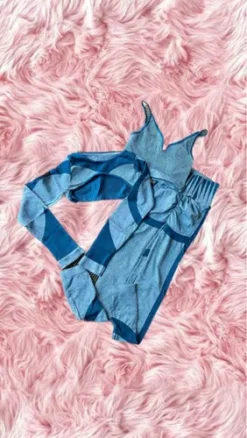 Conjunto Deportivo Azul Scrunch Legging -Promos Tops Deportivos Magasin D NQ NP 772240 MLM53928367214 022023 O