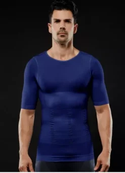 Camisa Deportiva Hombre Elastica De Compresión Slim Fit