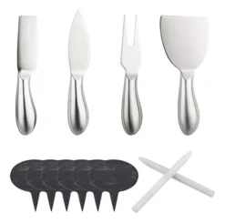 Juego De 12 Cortadores De Queso De Acero Inoxidable Con Marc