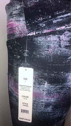 Leggings/malla Deportiva Marca Vogo Talla L Lila/negr#242018 4 Leggings/malla Deportiva Marca Vogo Talla L Lila/negr#242018 – Image 4