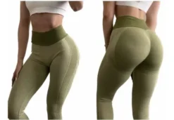 Scrunch Legging Deportivo Doble Push Up Color Verde
