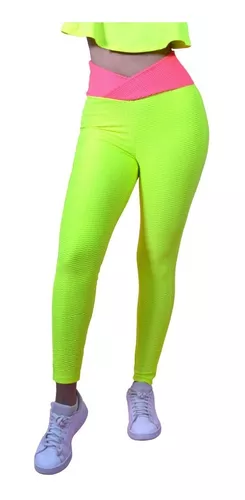 Leggins Anticelulítico Mujer Amarillo (no Se Marca)