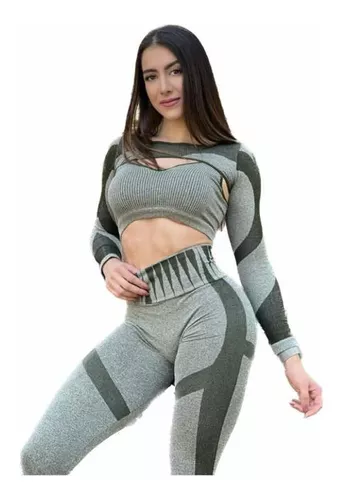 Conjunto Deportivo Verde Scrunch Legging 1 Conjunto Deportivo Verde Scrunch Legging