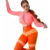 Conjunto Deportivo Push Up Con Mangas Perforadas Color Neón