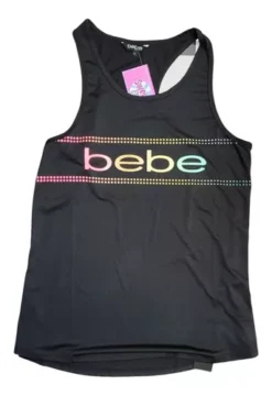 Playera/ Blusa Dama Deportiva Marca Bebe Negra Talla Grande