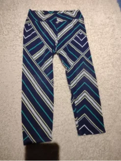 Leggins Azul Para Niña. Franjas. Talla 2 Años