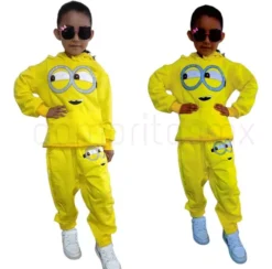 Conjunto Pants Sudadera Con Gorro Tipo Inioon Amarillo Ojos