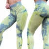Scrunch Leggins Deportivo Color Amarillo Con Gris