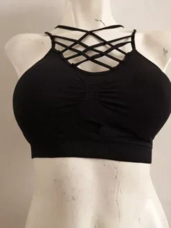 Brasier Top Deportivo Mujer Unitalla Ajustable Color Negro